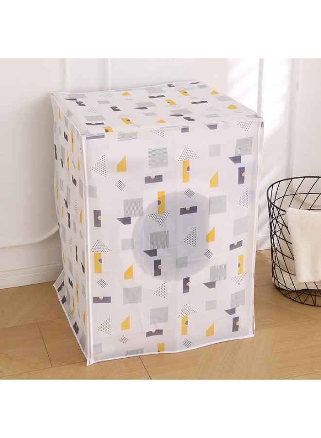 KITCHENOO Waterproof Front Load / Top Load Washing Machine Cover | PEVA Dustproof Protective Cover for 6kg, 6.5kg, 7kg & 7.5kg Fully Automatic Machines, Geometric Abstract - Image 3